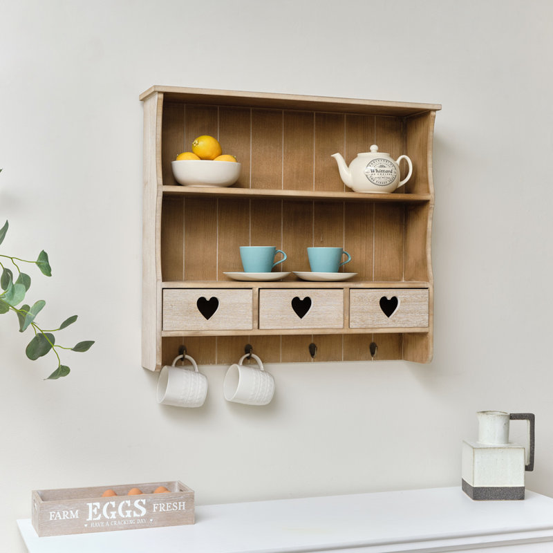 Munising Wood Floating Shelf