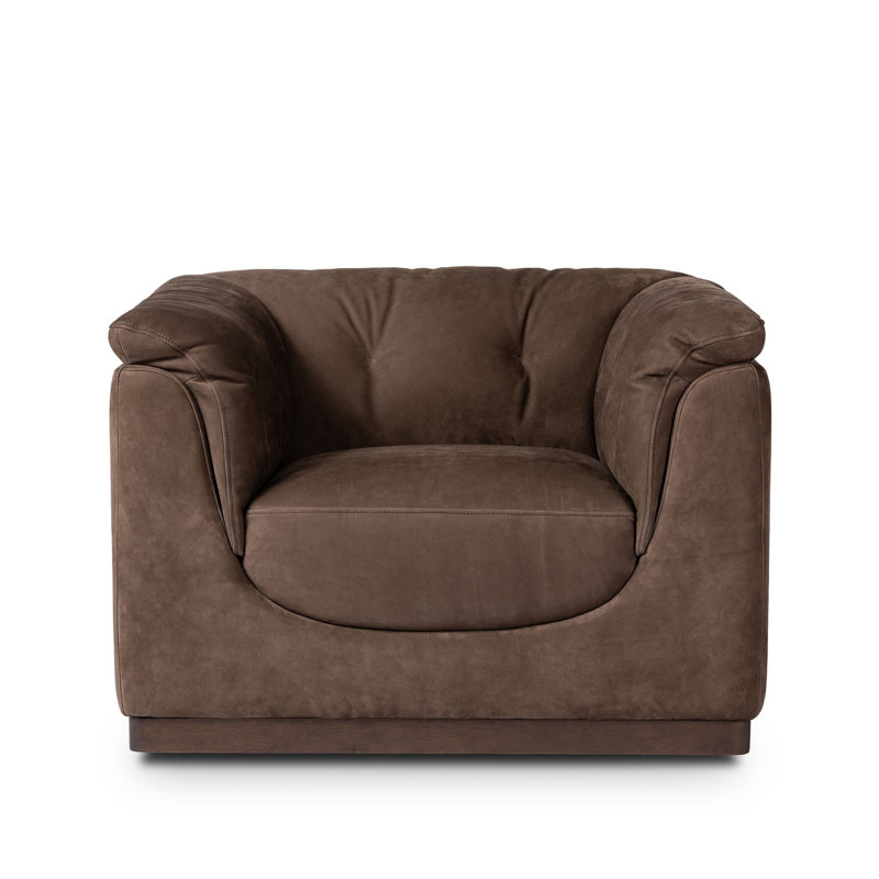 Santino Swivel Chair, Nubuck Cigar