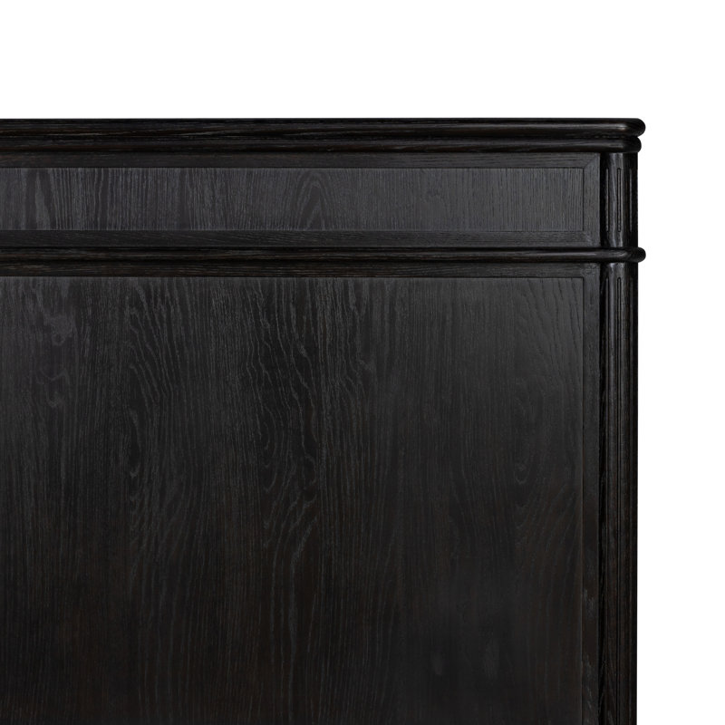 Toulouse Bed, Queen, Distressed Black