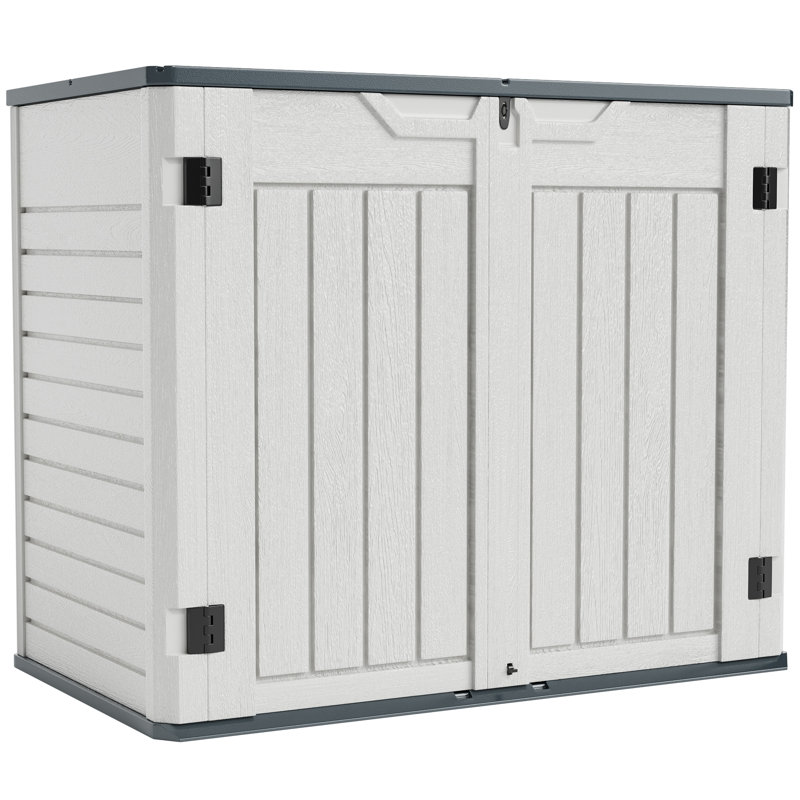 4 ft. W x 2 ft. D Resin Horizontal Garbage Shed