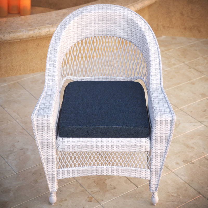 Sunbrella® Outdoor Dining Chair Seat Cushion, Spectrum Indigo Sunbrella®, 20" W x 18" D