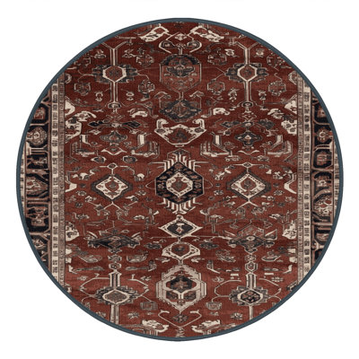 Machine Washable Persian Black Area Rug