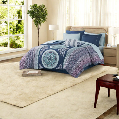 Complete Twin Bedding Sets, Polyester Boho Medallion Style For Home