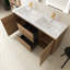 Ensemble de meuble-lavabo autoportant l 59 po x l 20 po x H 33 po brillant avec plateau en résine blanche-621196414