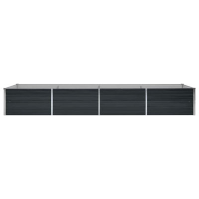 Raised Bed Anthracite Galvanized Steel Large Durable Outdoor Garden Planter