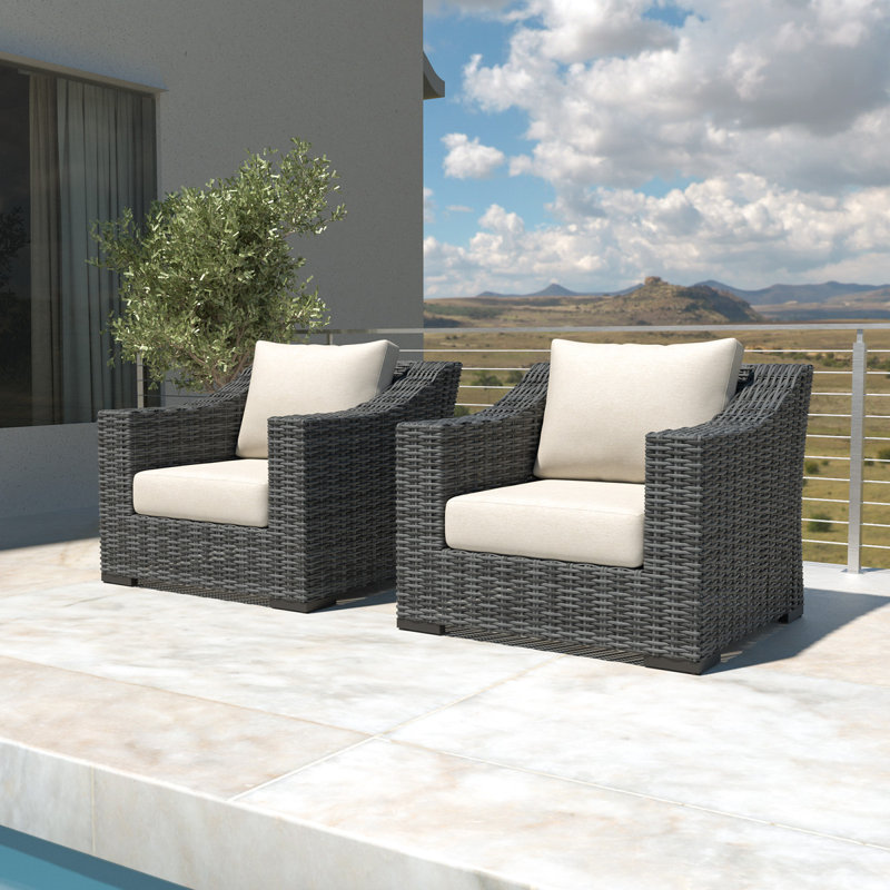 Eloisa 2-piece Patio Chair with Cushions, Beige