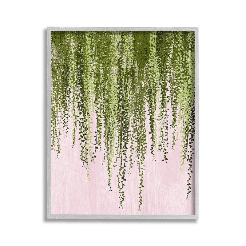 Saule, feuilles, rose, estampe numérique, art, Estampe numérique Farmhouse, H 14 po x l 11 po