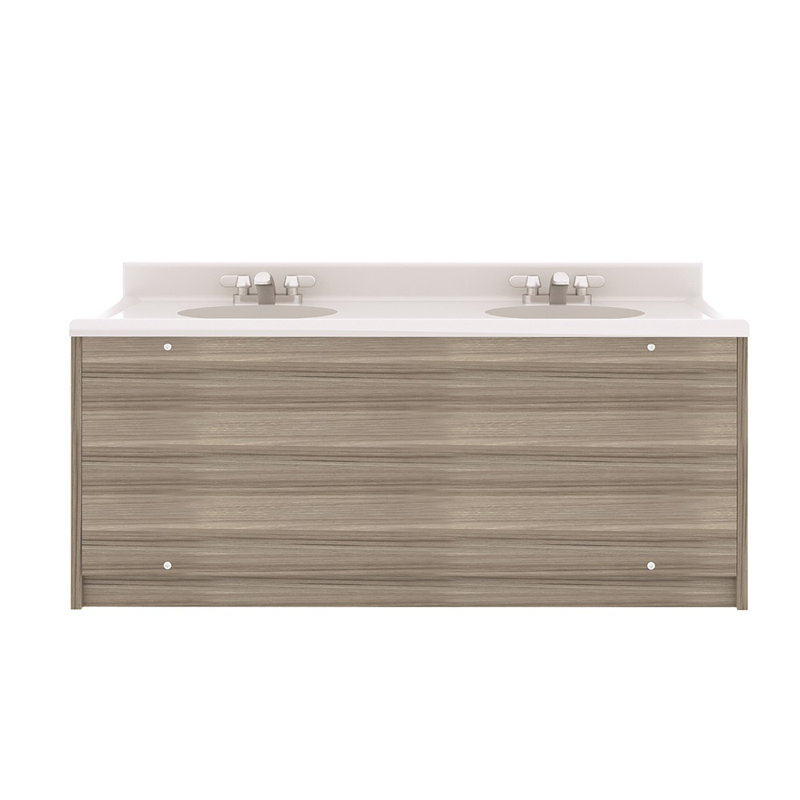 Ensemble de meuble-lavabo double 49 po, Oui, Gris
