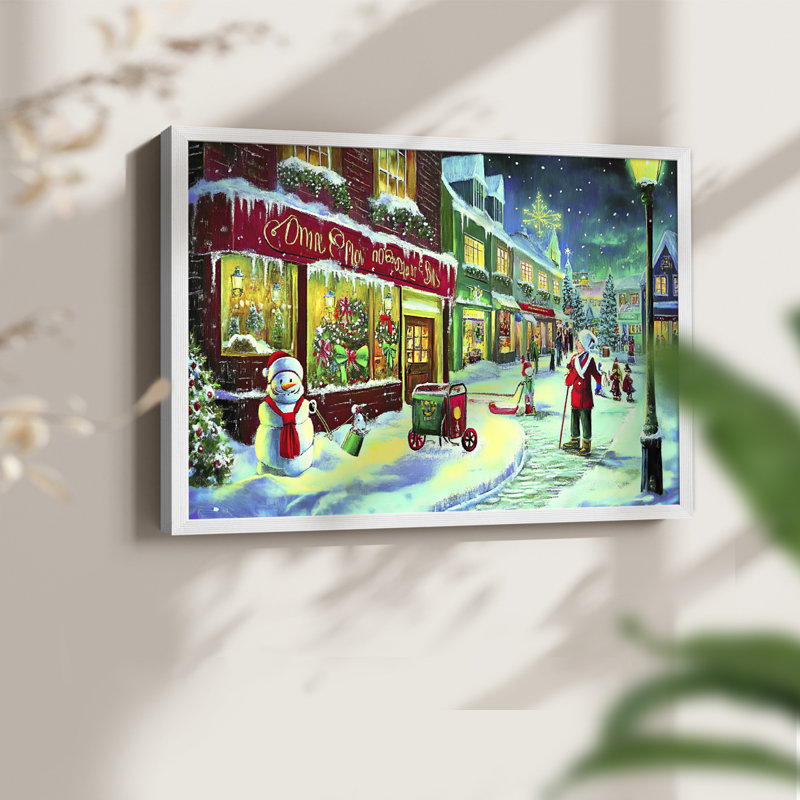 Chirstmas Art-CDXCI -Framed Print - Restickable, 8" H x 10" W, White