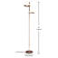 Brown And Gold Cylinder Ring 2 Lights Led Floor Lamp