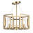 Fallon 4-Light Semi-Flush in Brushed Champagne Bronze with Clear Glass