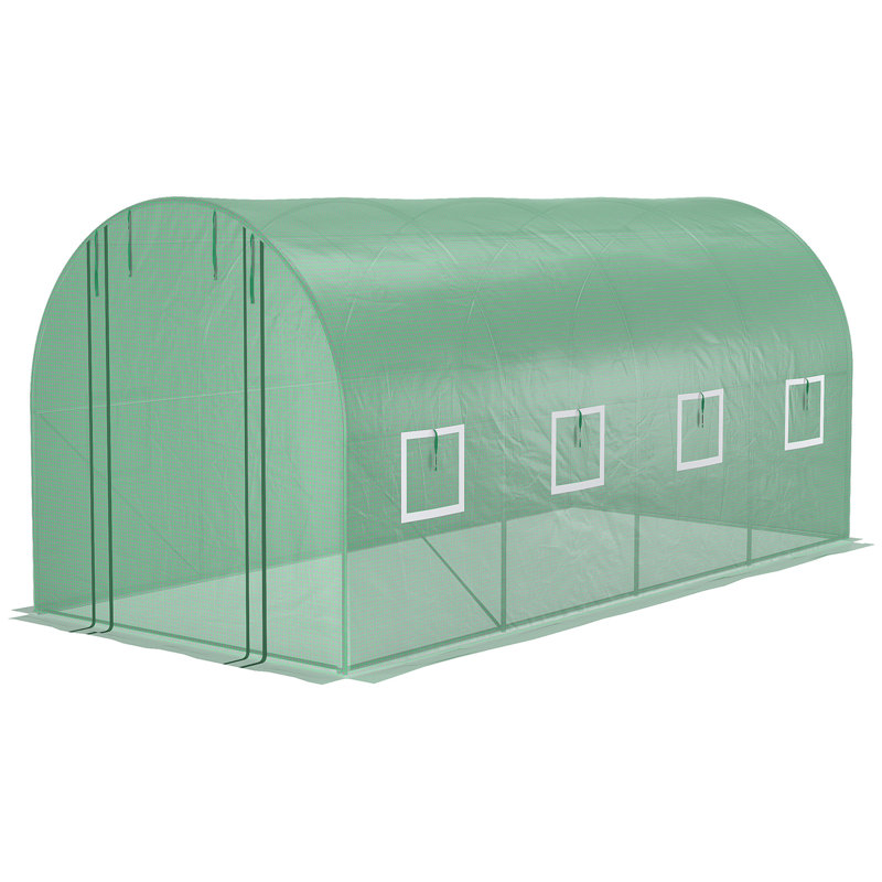 Greenhouse, 7' W x 14.6' D, Green