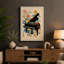 Piano and Blooms Japandi 1 Piece Wrapped Canvas Wall Art-1586207570-1586207568