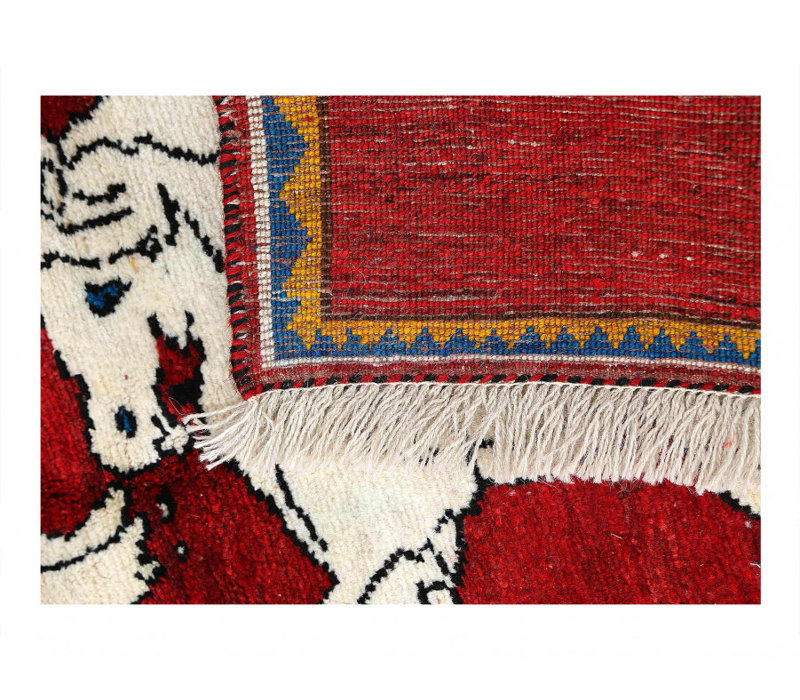 Tapis en laine d'agneau unique 3 pi 4 po x 5 pi 3 po Walta
