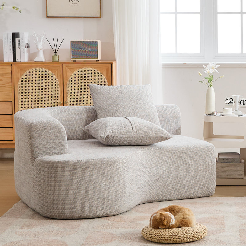 Chaise longue rembourrée incurvée sans siège requise