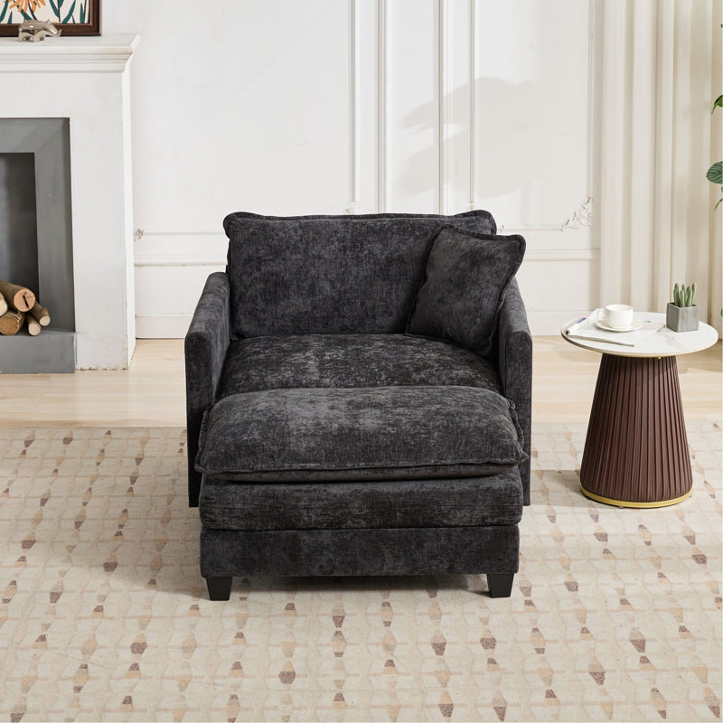 Coussin rembourré double couche Cloud, Noir