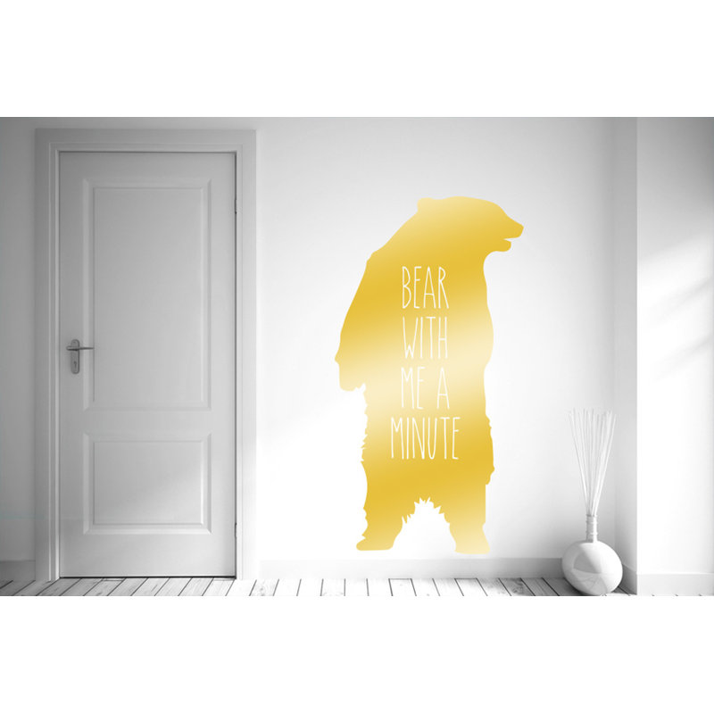 Animals Wall Decal, Shiny Gold