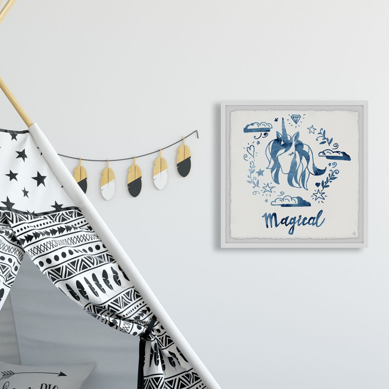 Raziel 'Magical Unicorn' Framed Print, 12" H x 12" W x 1.5" D