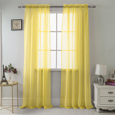 Landose Sheer Curtain Single Panel
