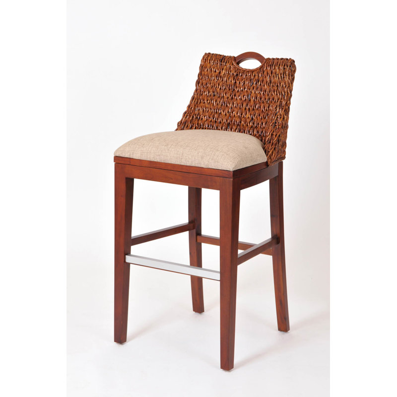 Dalontae Upholstered Counter Stool with Solid Wood Frame, Sienna