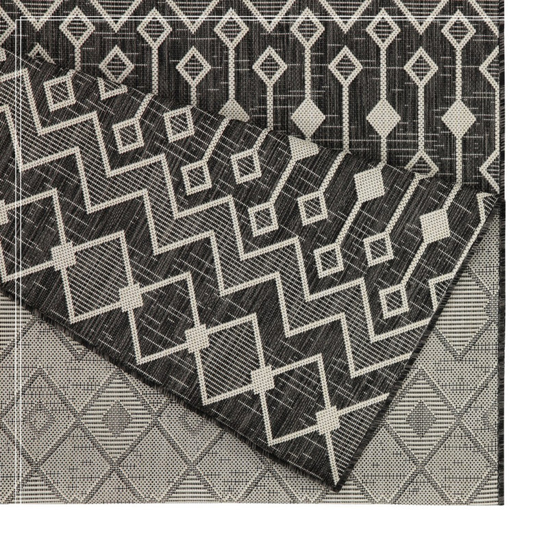 Tapis anthracite intérieur / extérieur, Rectangle 7 pi 10 po x 10 pi 3 po