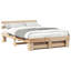 Bed Frame With Headboard Solid Wood Pine-1574490356-1574490357