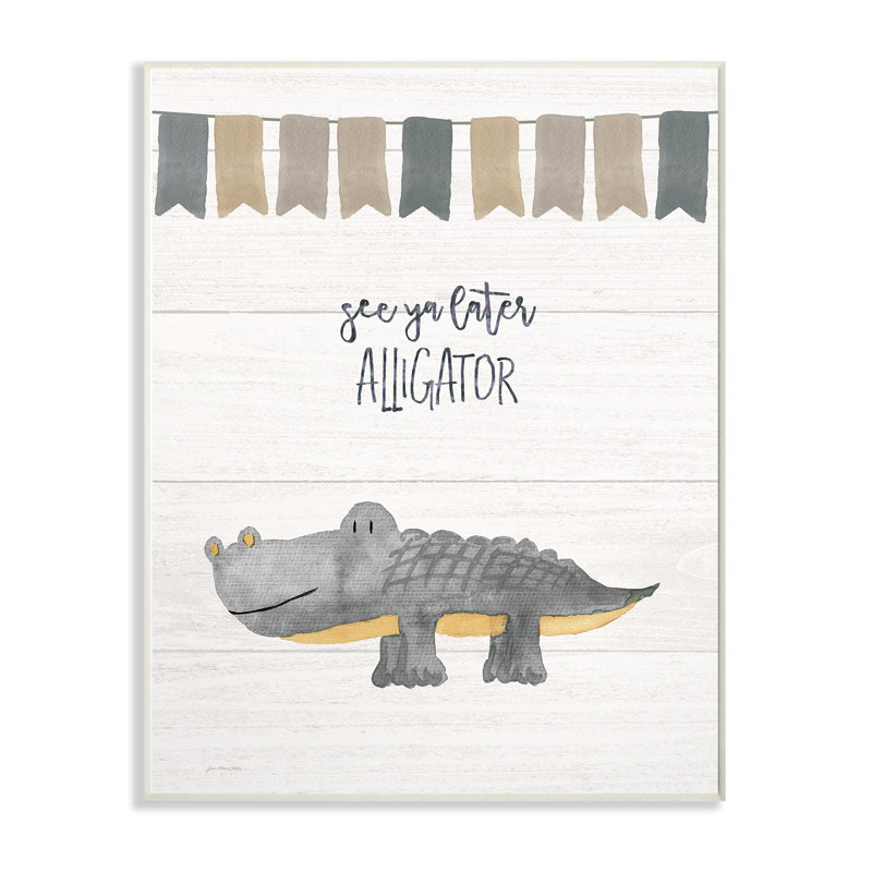 Plaque décorative voir ya plus tard alligator Feldmann, H 15 po x l 10 po x P 0,5 po