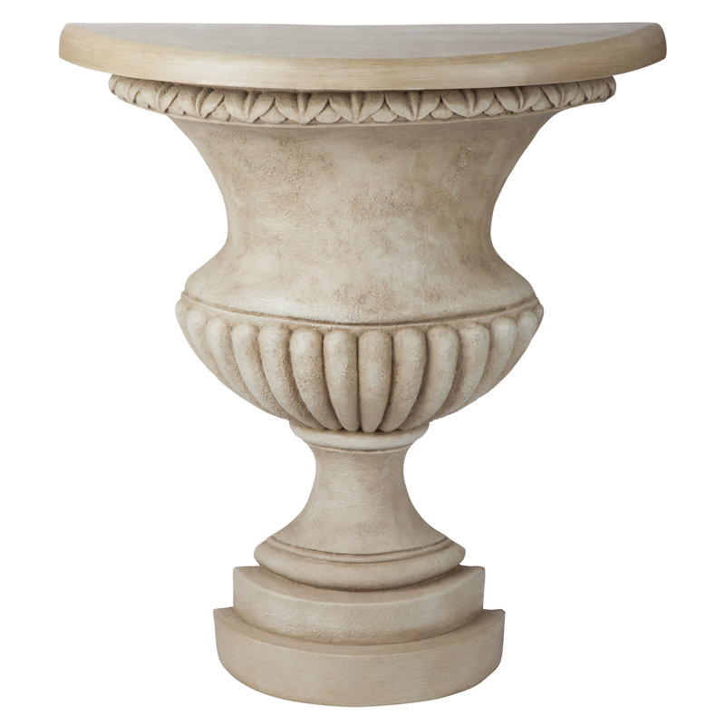 Stone Garden Wall Urn Console Table