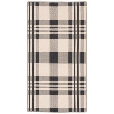 Tapis à motif écossais en fibre de sisal naturel 157 fibres