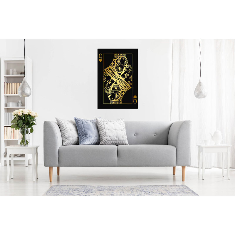 King & Queen Of Hearts - Wrapped Canvas Print, 76cm H x 51cm W