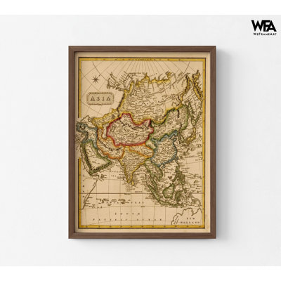«Asia 1817» par cartes anciennes, carte antique d'Asie, décor de bureau de carte ancienne des pays asiatiques, idée de cadeau de géographie, histoire du monde, reproduction d'affiche