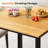 Small Square Dining Table- 31-1/2'' Sturdy And Heavy Duty Writing Desk For Small Spaces And Writing Table Desk, Teak Color Desktop & Black Frame