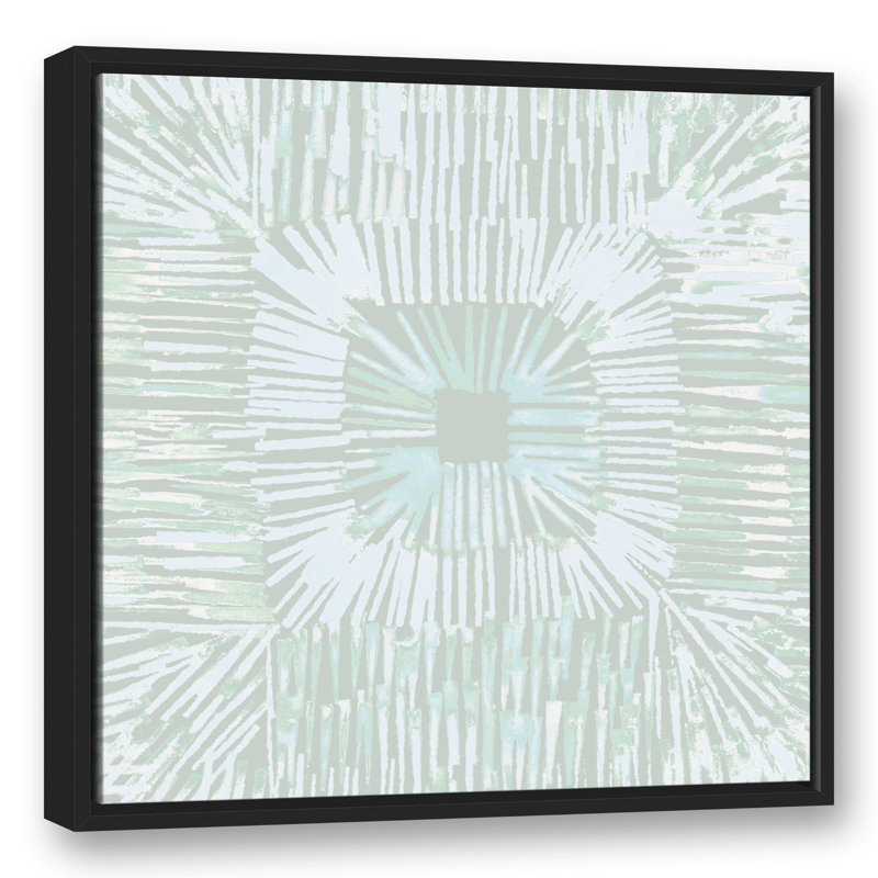«Seafoam Line», toile flottante abstraite encadrée, L 25,75 po x H 25,75 po