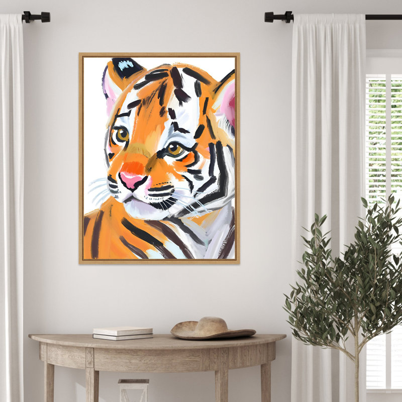 «Tiger» par Iniyah, reproduction d'art sur toile encadrée, H 30 po x l 23 po