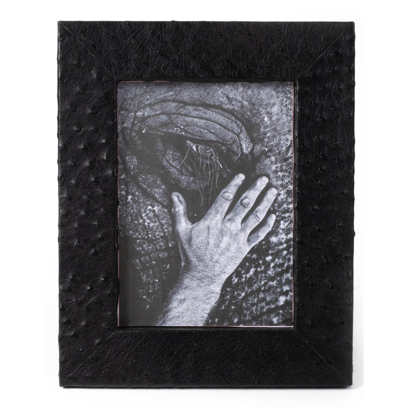 Genuine Leather 5x7 Picture Frame, Black