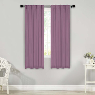 Levatt Classic Modern Solid Room Darkening Curtains, Rod Pocket / Back Tabs