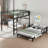 Full XL Metal Bunk Bed With Loft & Quiet Frame,  Separable Bunk Beds-196002678-196002664