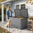 260 Gallons Outdoor Resin Lockable Deck Box With Removable Divider-119450862