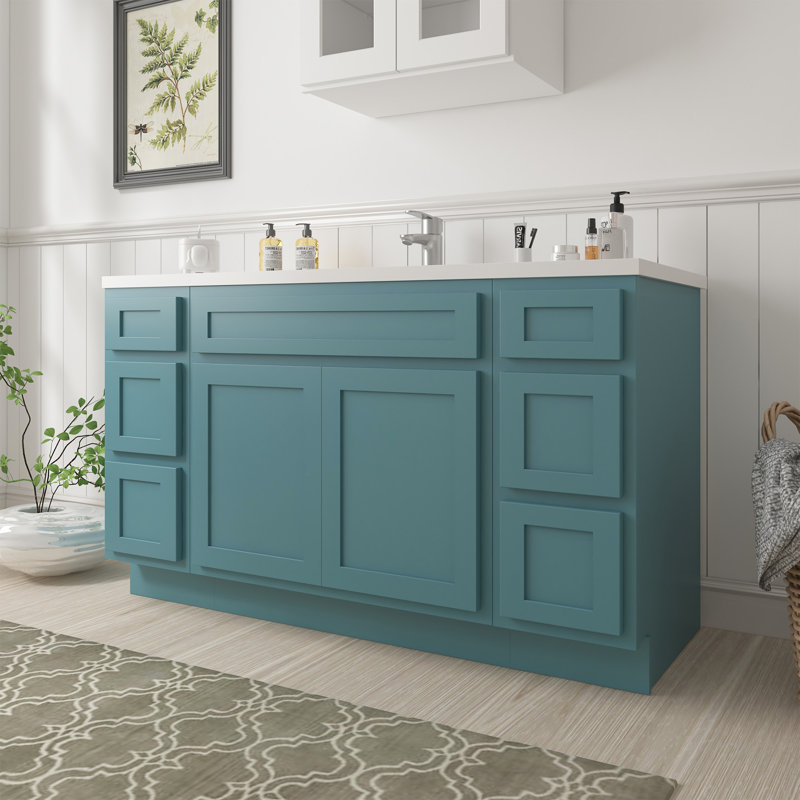 57'' Single Bathroom Vanity Base Only, Teal