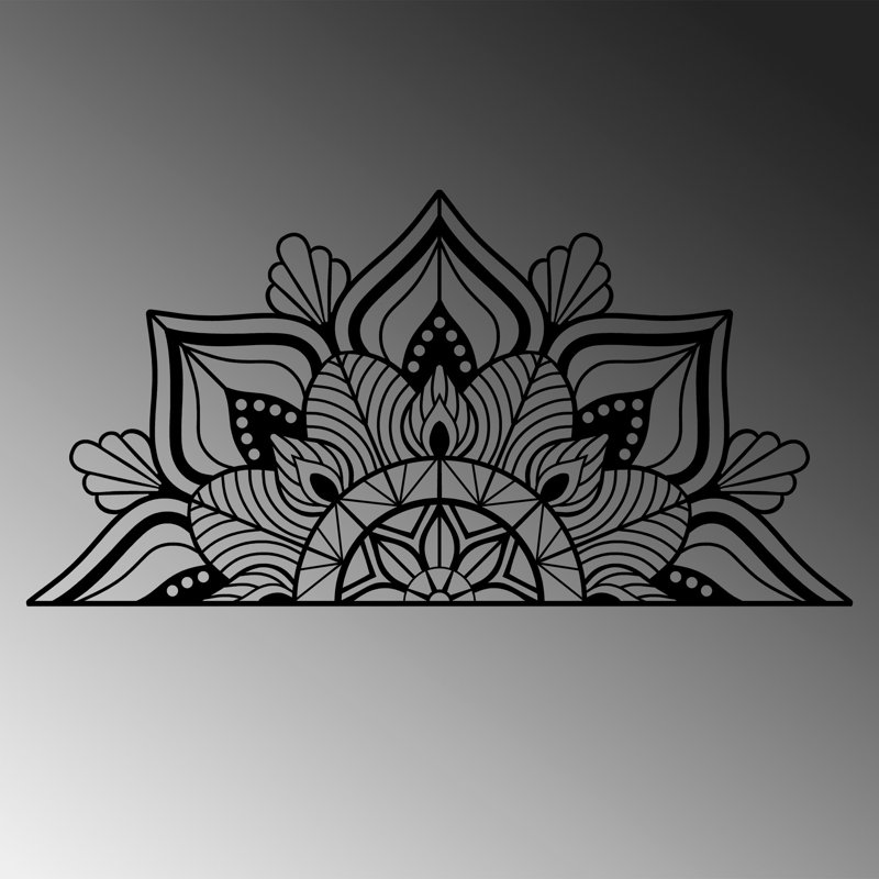 Elegant Decorative Metal Wall Accessory, Black Finish, 60.6 x 30.7 inches | 100% Metal Construction, Thickness: 0.06 inches | Ideal for Modern Home Decor, Easy Wall Mounting, Stylish and Durable Design