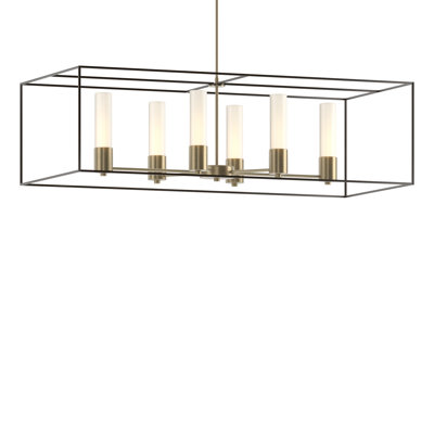 Luminaire suspendu linéaire à 6 lumières pour îlot de cuisine Portico