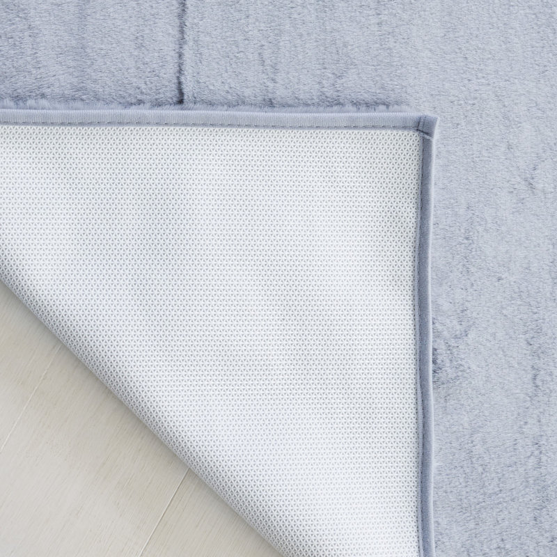 Tapis uni gris clair fabriqué à la machine, Rectangle 5 pi x 7 pi