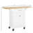 Versatile Kitchen Island Cart With Foldable Leaf And Multiple Storage Options
