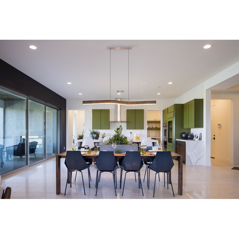 Camur 1 - Light LED Pendant, Walnut
