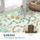 Farmhouse Floral Rug Washable Rug Non Slip Modern Scalloped Carpet, Soft Non Shedding Indoor Carpet, Low Pile Thin Foldable Printed Mat