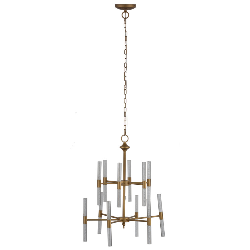 Lustre à niveaux unique et remarquable à 12 lumières