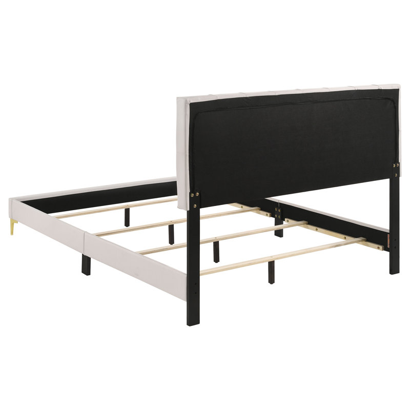 Paulk Upholstered Queen Panel Bed White, White, Queen