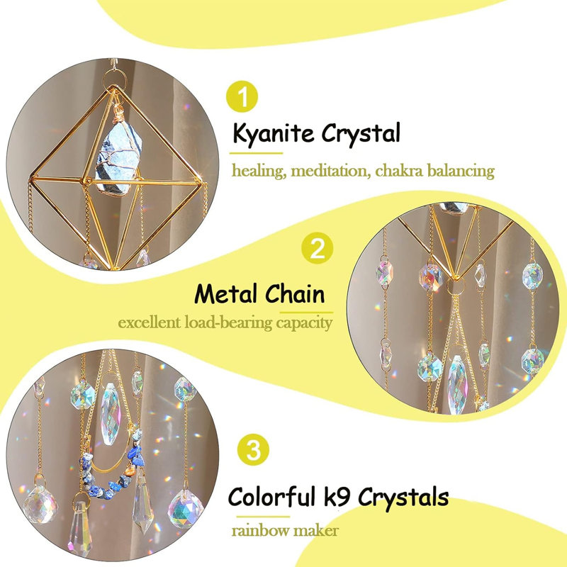 Lapis Lazuli Crystal Hanging Suncatcher