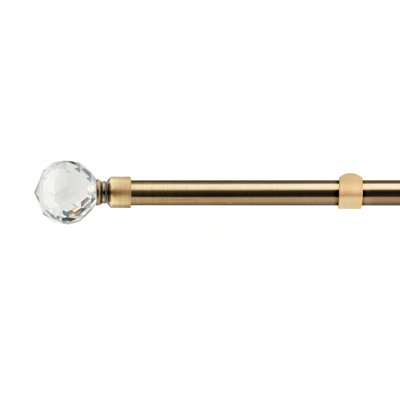 Crystal Adjustable 2cm Single Curtain Pole