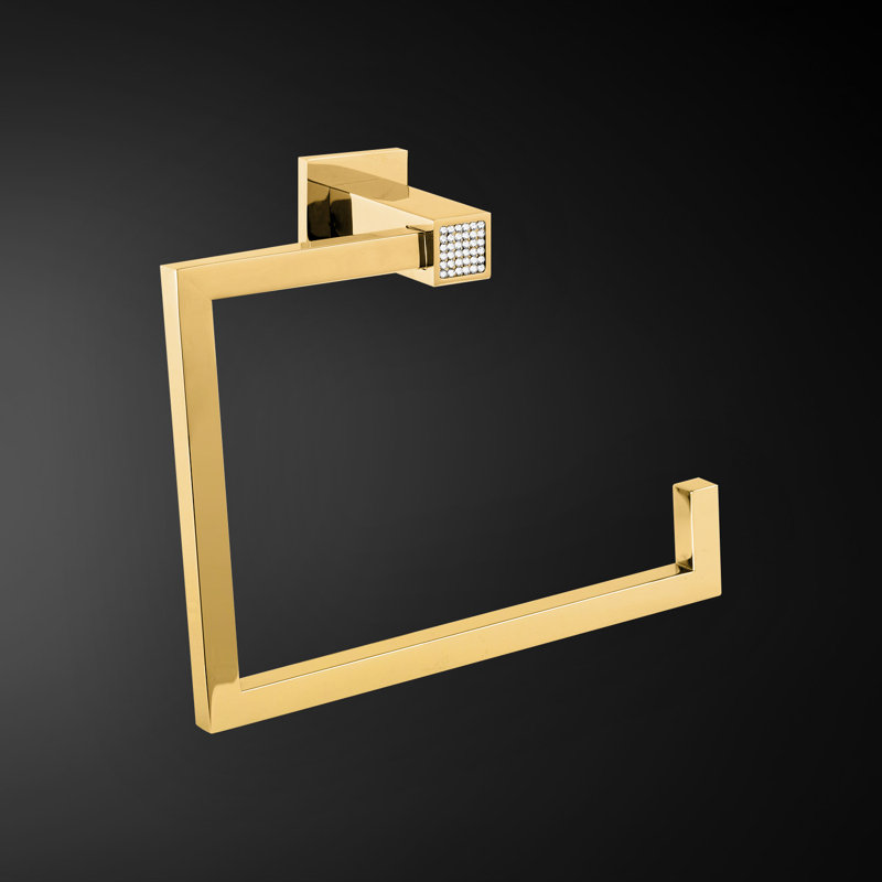 Swarovski Skip Diamond Towel Ring, Polished Gold